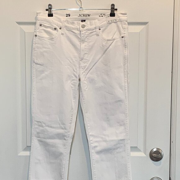 J. Crew Denim - J. Crew Wm's 9" vintage slim-straight jean in white Sz 29 NWT#589